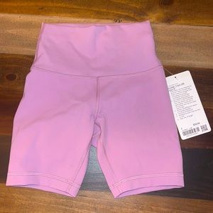 NWT Lululemon size 2 Wunder Train HR biker shorts 6” in jubilee